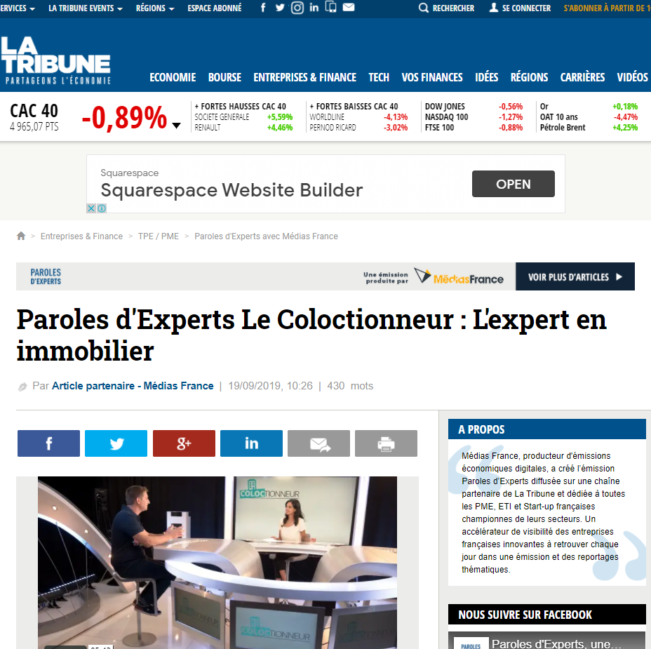 Interview La Tribune